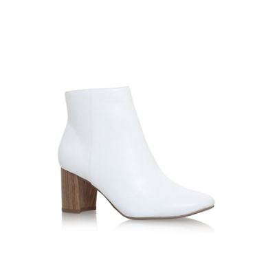 White 'Delia' high heel ankle boots